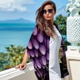 thumbnail image 6 of Grape Translucent Chiffon Hair Scarf - Breathable Silk Wrap for Women - 180*73 Size - Lightweight Headband and Fashion Accessory, 6 of 6