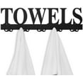 thumbnail image 4 of Black Metal Towels Design Wall Mounted 5 Dual-Hook Towel Hanger Rack for Bathroom or Kitchen, 4 of 7