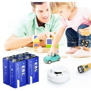 EBL 9V Alkaline Battery - Long Lasting 9 Volt Battery for Smoke Alarms, Electronic Toys and More - Pack of 8