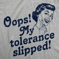 thumbnail image 2 of Womens Funny T Shirts Oops My Tolerance Slipped Sarcastic Graphic Novelty Tee for Ladies Womens Graphic Tees, 2 of 9