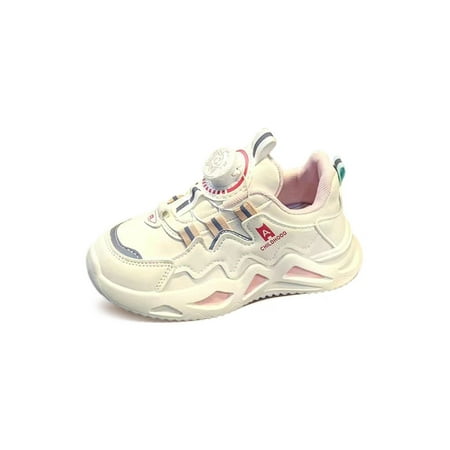 

Rockomi Girls Sneakers Sport Athletic Shoes Breathable Running Shoe Children Lightweight Anti-Slip Flats Comfort Trainers Pink 4Y