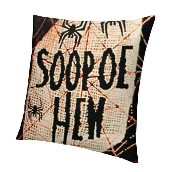 SHANXI Halloween Black White Stripes Decorative Couch Pillow Cases Autumn Linen Throw Pillows for Room Porch Patio Couch Outdoor 12x12in