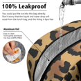 thumbnail image 5 of Insulated Lunch Bag for Women, Floral Print Oxford Fabric Lunch Box, Leakproof Thermal Cooler Tote for Work, School & Picnic, Leopard Animal Print, 5 of 5