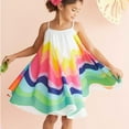 thumbnail image 4 of WEAIXIMIUNG Robes d'Été pour Filles Taille 8-10 Robe Sans Manches à Imprimé Arc-en-Ciel pour Bébé Fille, 4 of 4