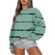 thumbnail image 1 of Gibobby Sudadera de mujer Sudadera suelta casual con estampado navideño de manga larga con cuello redondo para mujer de manga larga(Verde,XL), 1 of 4
