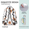 thumbnail image 5 of Pioneer Flower Floral Print Pattern Backpack for School, Cute School Bag with Adjustable Shoulder Straps and Padded Back, 15.3"x11"x7.1", 5 of 5