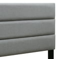 thumbnail image 6 of ClickDecor Hudson Upholstered Platform Bed with Straight Tufted Headboard, Mattress Foundation, No Box Springs Needed, Wood Frame Slat Support with Easy Assembly, Queen Size, Gray Weave, 6 of 11