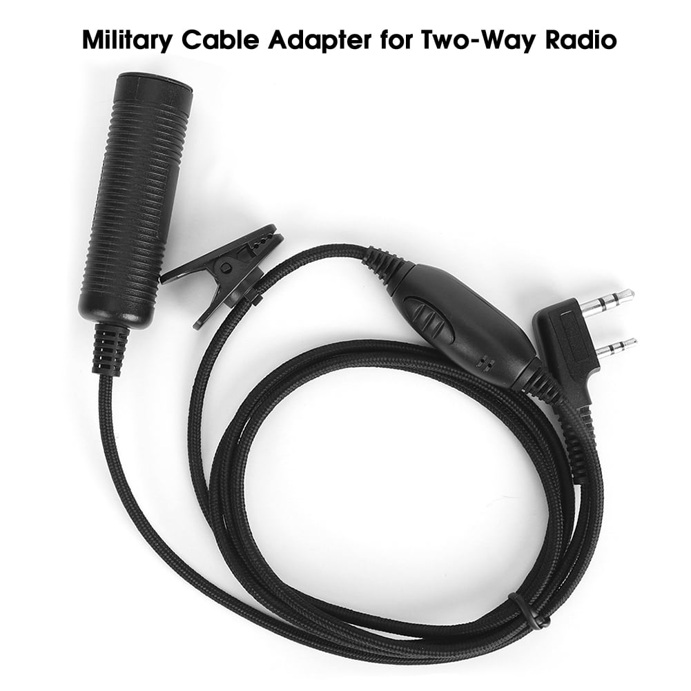 Adaptador De Walkie Talkie Adaptador PTT A Prueba De Agua Enchufe De 2 Pin K Para Radio De 2 Vias Adaptador De Walkie Talkie Adaptador PTT A Prueba De Agua Enchufe De 2 Pin K Para Radio De 2 Vias