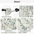 thumbnail image 5 of Green Botanical Tier Curtains, Spring Summer Birds Watercolor Light Filtering Kitchen Curtains, 2Pcs Rod Pocket Half Window Treatments Panels for Sink Cafe Cabinet Camper 27.5x36 Inches, 5 of 9