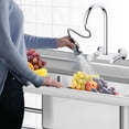 thumbnail image 5 of HELLONE Free Standing Utility Single Bowl Kitchen Sink with Workbench, Prep Commercial Sink Station for Restaurant, Laundry Room, Garage, Laundries, 42.4*26.4*18 IN, 5 of 7