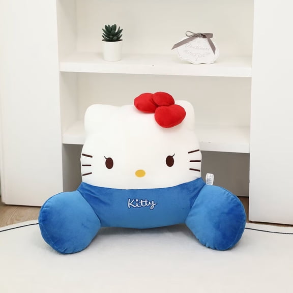 Cartoon KT Cat Breathable Backrest for Office Chairs Long Sitting Back Support Pillow Car Backrest Pillow Sofa Backrest Cushion Bedroom Bed Backrest Pad