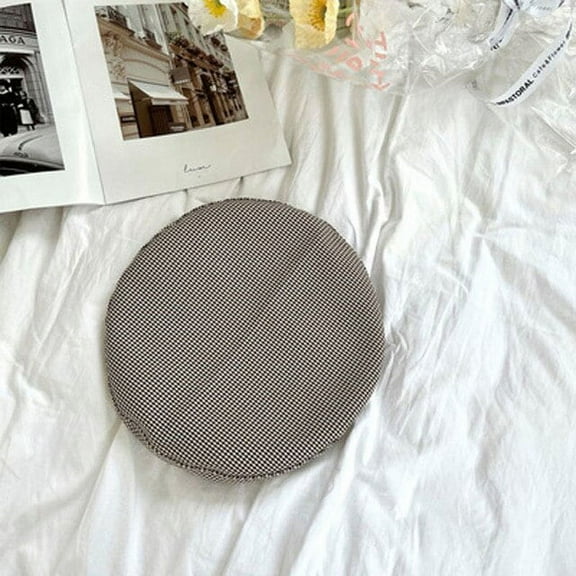 CoCopeaunt Trendsetters Fashion Large Cloud Beret Hat, Women Show Thin Houndstooth Korean Version Retro Octagonal Cap British Painter Cap