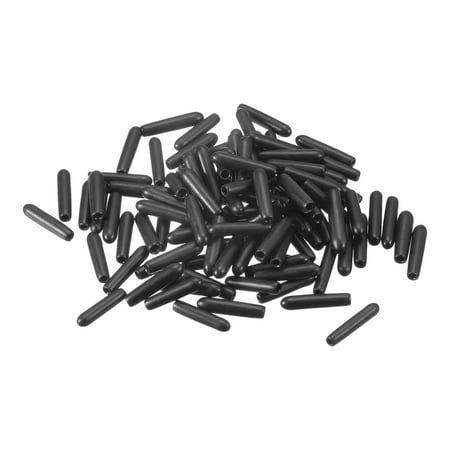 

Uxcell Rubber End Caps 100Pack 1.6mm Screw Thread Protector for Tube Bolt Cover Black