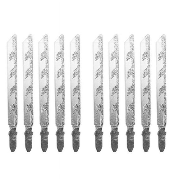 10Pcs 101mm 4 Inch T Shank Jigsaw Blades Diamond Coated Jig Saw Blade Set Masonry Granite Tile Cutting Power Tools