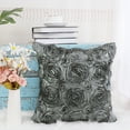 thumbnail image 4 of Unique Bargains 3D Flower Decorative Throw Pillow Cover 16" x 16" Grey, 4 of 8
