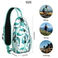 thumbnail image 5 of Crossbody Sling Backpack for Women Men Green Dolphin Figure Shoulder Sling Crossbody Casual Chest Bag for Travel Sports Running Hiking, 5 of 6