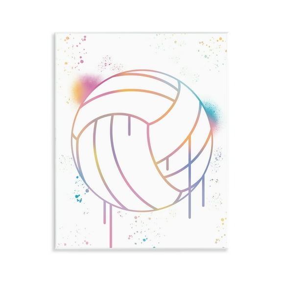 Stupell Industries Graffiti Volleyball Drip Wall Plaque Art, design by Marcus Prime, 14 x 11