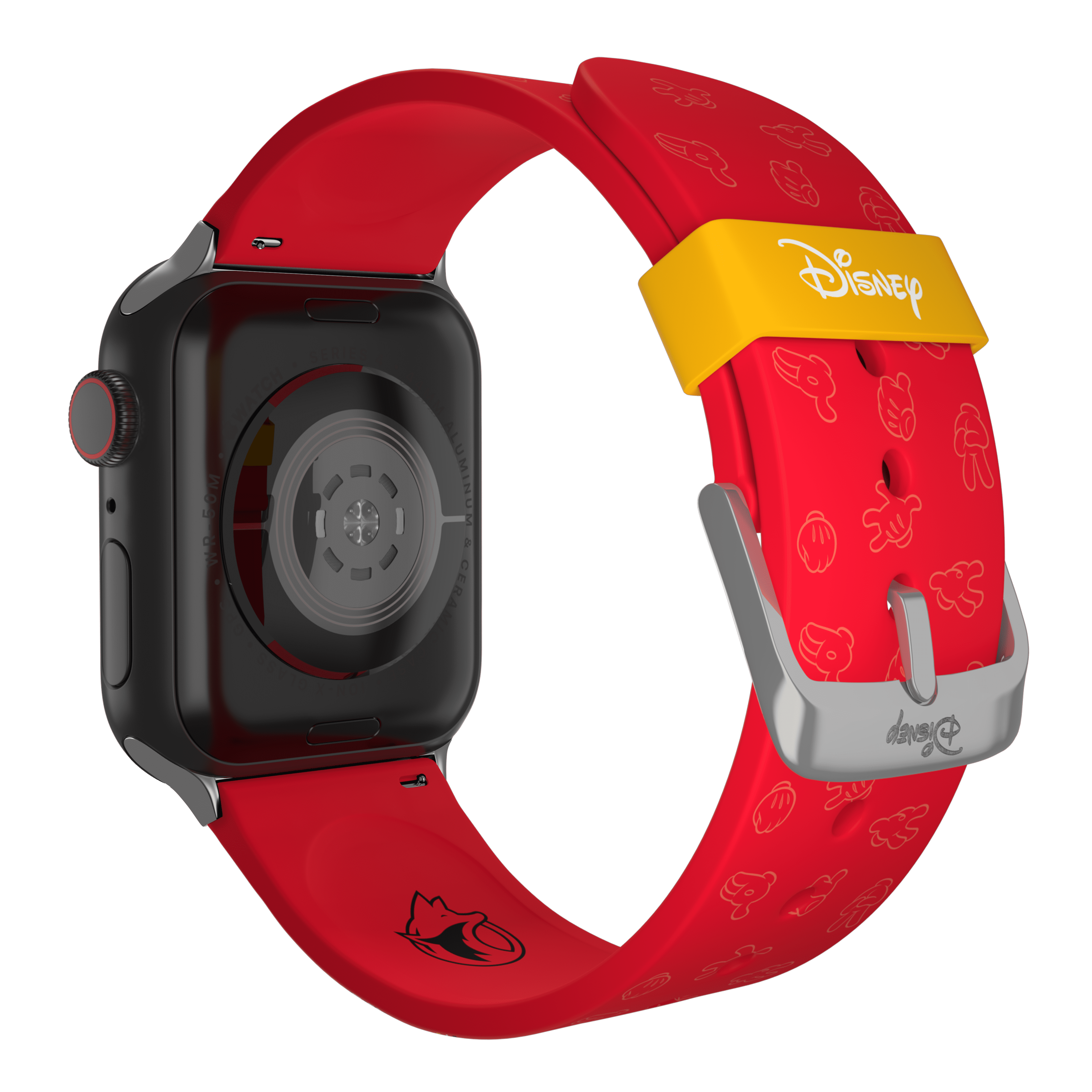 Mickey Mouse Vintage Icon Licensed Silicone Band Compatible with Apple Android Smartwatch