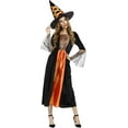 thumbnail image 5 of 2025 Halloween Witch Costume for Women, Halloween Gothic Witch Dresses for Fancy Dress Party Orange M, 5 of 8
