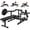 Black, variant on MITONOS Chest Press Machine,Weight Bench Press Machine with Independent Converging Arms,Adjustable Flat Incline Bench Press for Chest,AB Workout Home Gym Equipment(RED)
