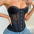 thumbnail image 5 of LEKDFST Black Overbust Corset Tops For Women Body Underwear Slimming Seamless Comfortable Girdle Smooth Renaissance Corset Bodyshaper Top L, 5 of 7