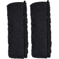 thumbnail image 4 of 1 Pair Wheelchair Arm Covers Soft Sherpa Armrest Pads Non-Slip with Fastening Tape for Elderly Patients Black, 4 of 5