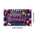 thumbnail image 3 of Yatrandify Colorful Balloons Happy Birthday Banner Decorative Flag Sparkling Stars for Party Celebration Indoor Decoration Event Background, 3 of 8