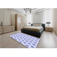thumbnail image 5 of Ahgly Company Machine Washable Indoor Square Transitional Lavender Blue Area Rugs, 3' Square, 5 of 7