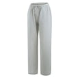 thumbnail image 5 of JUSLIO Womens Pants Linen Fashion Casual Drawstring Loose Wide Leg Pants, 5 of 9