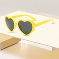 thumbnail image 3 of Mupvlun Kids Polarized Heart Shaped Sunglasses - UV400 Protection Lovely Party Sun Glasses for Girls Age 3-13 Yellow, 3 of 3
