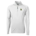 thumbnail image 2 of Men's Cutter & Buck White Green Bay Packers Adapt Eco Knit Stretch Recycled Quarter-Zip Throwback Pullover Top, 2 of 3