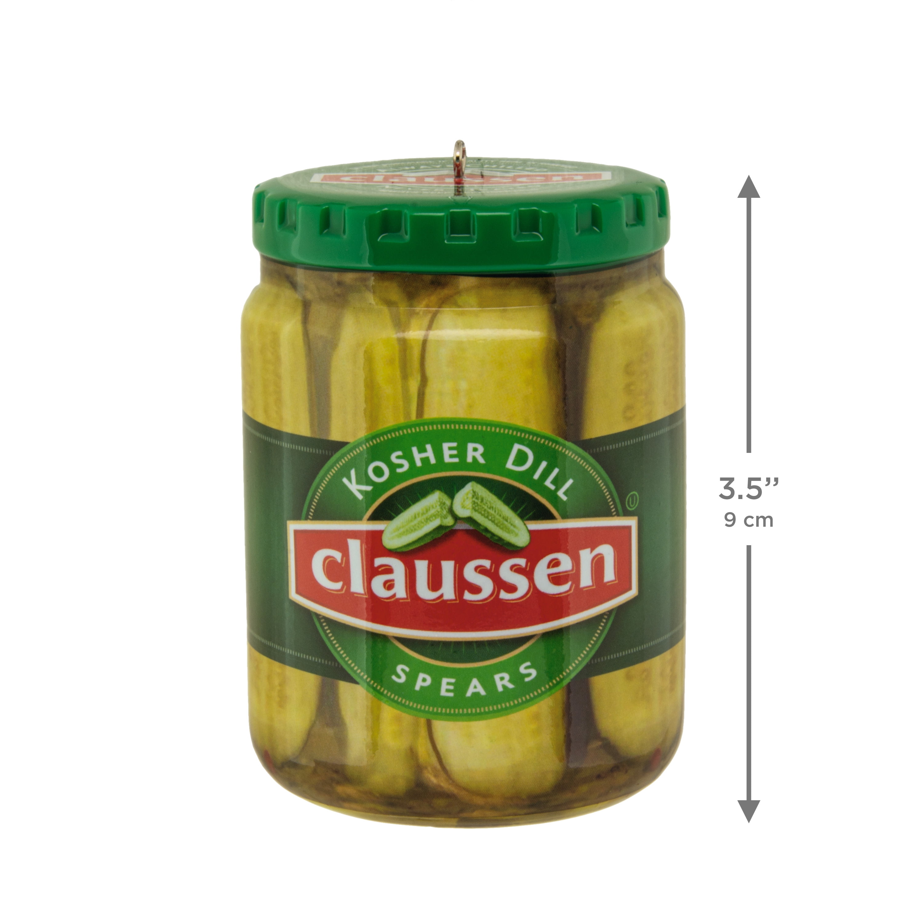 Hallmark Christmas Ornament (Kraft Claussen Pickles Jar, Shttrprf), 1 Count