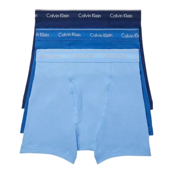 Calvin Klein 3 Bóxer Brief Azul De Algodón