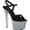 Black Patent/Silver Multi Glitter, variant on Women's Pleaser Sky 309LG Platform Sandal