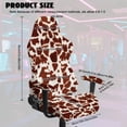 thumbnail image 4 of TSOVTHRID Brown Cow Pattern 4 Pieces Gaming Chair Slipcover with Armrest Covers Stretchy Rotating Gaming Chair Protector Soft Office Desk Chair Cover Cat Scratch Proof, 4 of 7