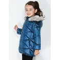 thumbnail image 4 of SOLOCOTE Girls Winter Coats Hooded Sherpa Lined Lightweight Jacket Thick Warm Puffy Waterproof Windproof Cotton Shiny Jackets, 4 of 8