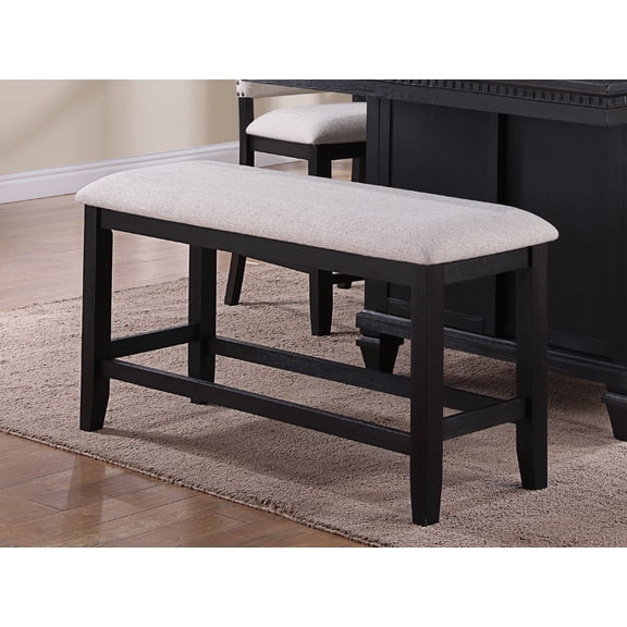 Xukmct Counter Height Fabric Upholstery Bench for Home, Bedroom, Dining Room