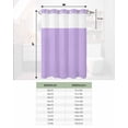 thumbnail image 6 of No Hook Shower Curtain with Snap in Liner, Lavender Purple Solid Color Hotel Shower Curtains for Bathroom, Washable Shower Curtain Liner Set with Mesh Top Window, 36"x78", 6 of 6