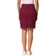 thumbnail image 3 of Falda de mezclilla INSPIRE CHIC para mujer, casual, desgastada, hasta la rodilla, color rojo profundo, 3 of 6