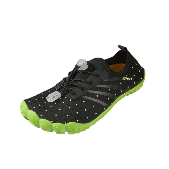 YOUYEDIAN Girls Boys Barefoot Shoes Wide Toe Box Breathable Non-Slip Aqua Water Shoes Athletic Beach Pool Swim Surf Diving Hiking Walking Shoes (Black, 3 Big Kid)
