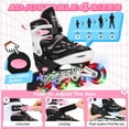 thumbnail image 4 of OBENSKY Adjustable Inline Skates, Fun Illuminating Beginner Roller Blades for Kids W/ Light up Wheels,Toddler and Youth, 4 of 7