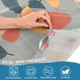 thumbnail image 5 of Yayeee Kitchen Curtains Tier Set of 2 Light Filtering 57"x36" Over Sink Window Panels, Gray Acorns Pattern, 5 of 7