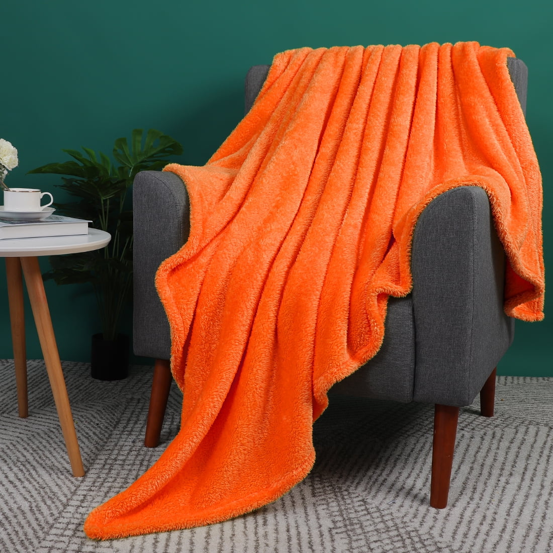 Sherpa Fleece Blanket Twin Size, Soft Warm Blanket, Double Layer