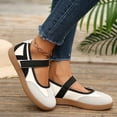 thumbnail image 4 of HEWUQI Womens Ballet Flats Arch Support Antislip Cushioning Mary Jane Washable Comfortable Breathable Walking Business Shoes White Size 7.5, 4 of 6