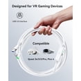 thumbnail image 3 of Cable VR Link INIU Premium de 16 pies con carga USB 3.0 blanco, 3 of 7