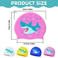 thumbnail image 3 of Bonnet de Bain en Silicone Confortable Non Resserré pour Enfants Adapté pour Garçons et Filles Entraînement à la Natation, 3 of 9