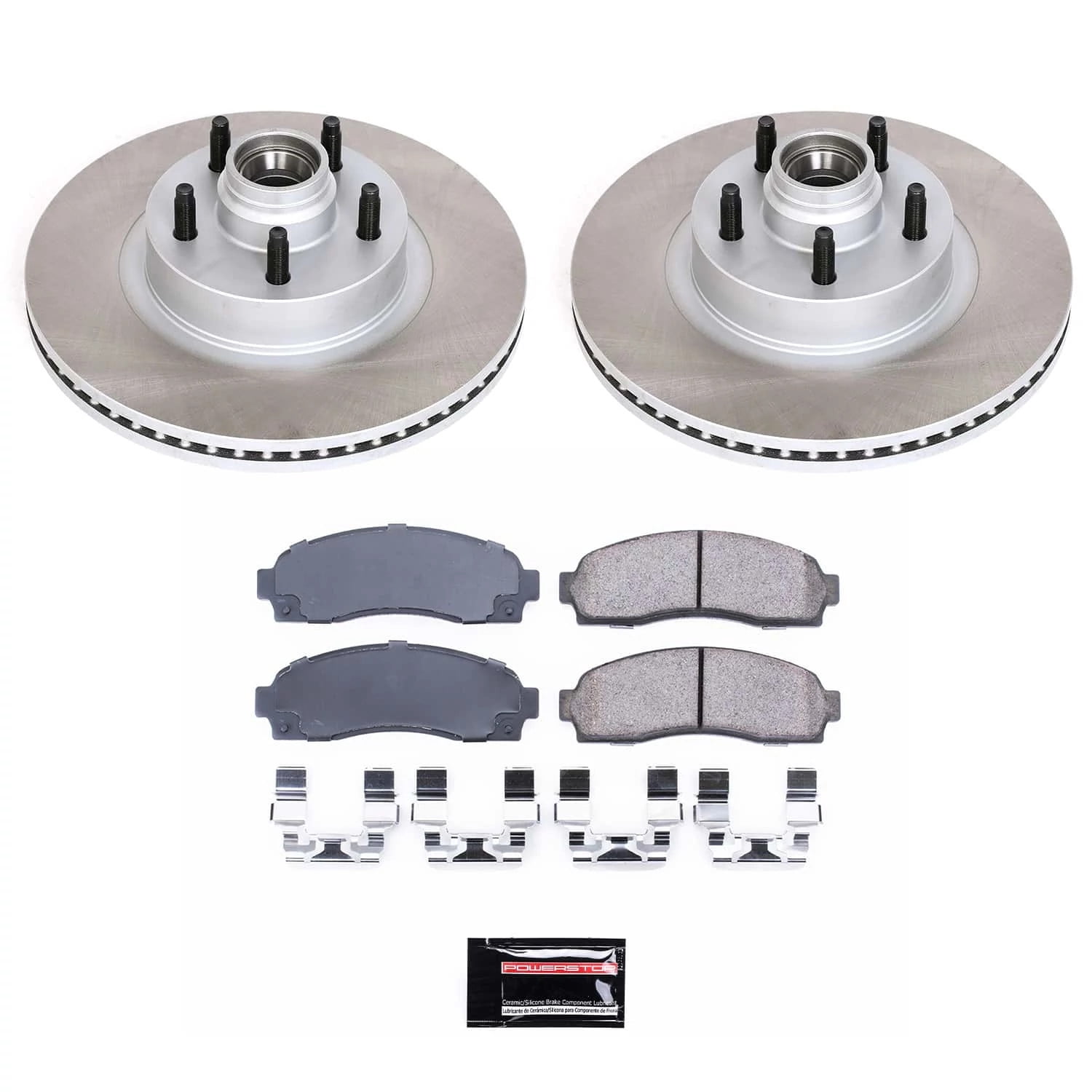 PowerStop Front Semi-Coated Rotor and Low-Dust Ceramic Brake Pad Kit SC1920