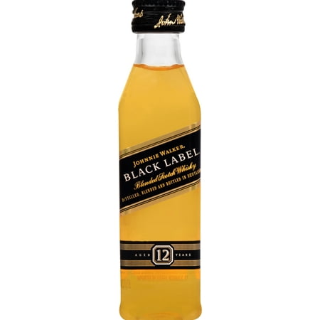 Johnnie Walker Black Label Blended Scotch Whisky, 50 mL