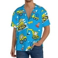 thumbnail image 3 of Daiia Cute Car Cartoon Men's Linen Shirts Short Sleeve Casual Shirts Button Down Shirt for Men Beach Summer Wedding Shirt-4X-Large, 3 of 7