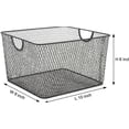 thumbnail image 2 of YBM Home Mesh Open Bin Storage Basket Organizer for Kitchen, (2 Pack) Black 15 x 12 x 11.5, 2 of 7